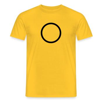 circle solid - Men's T-Shirt - yellow - Front - AI Model Male 178 dark (178cm)