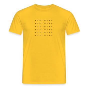 Keep Going (Sky blue) - Männer T-Shirt - Gelb - Vorne - AI Model Male 178 dark (178cm)