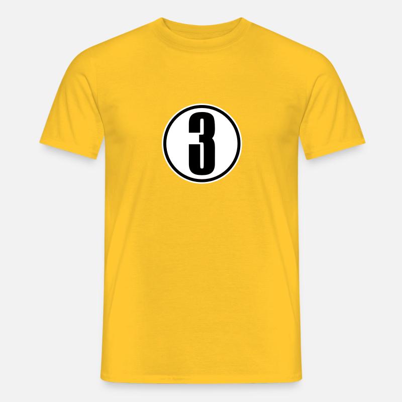 3 - Männer T-Shirt - Gelb