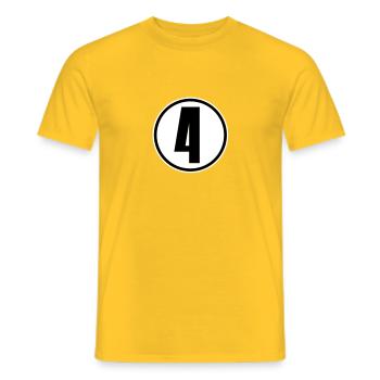 4 - T-shirt homme - jaune - Devant - AI Model Male 178 dark (178cm)