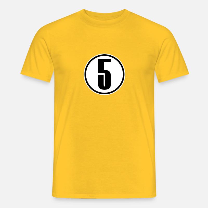 5 - Männer T-Shirt - Gelb