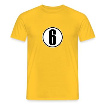 6 - Männer T-Shirt - Gelb - Vorne - AI Model Male 178 dark (178cm)