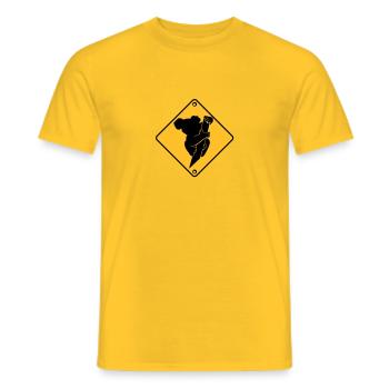 Koala - Männer T-Shirt - Gelb - Vorne - AI Model Male 178 dark (178cm)