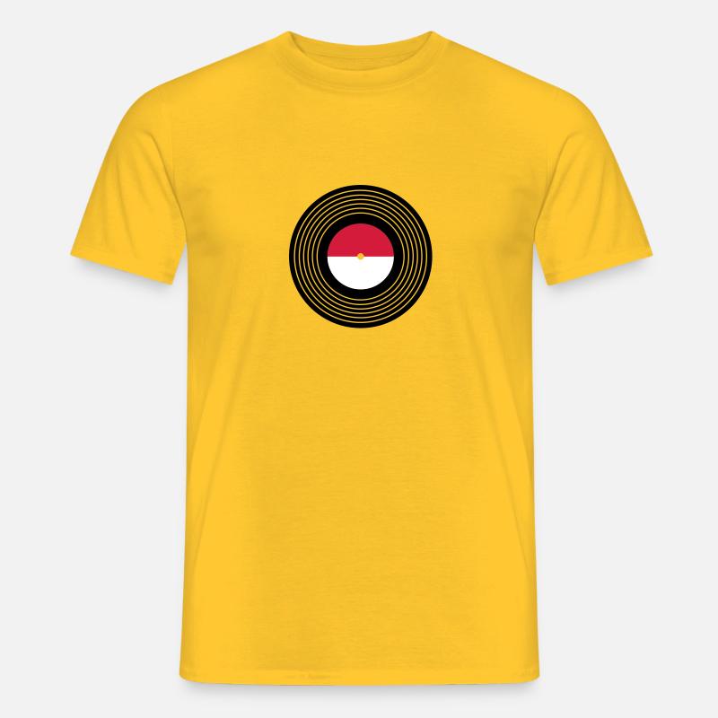 Schallplatte - Männer T-Shirt - Gelb
