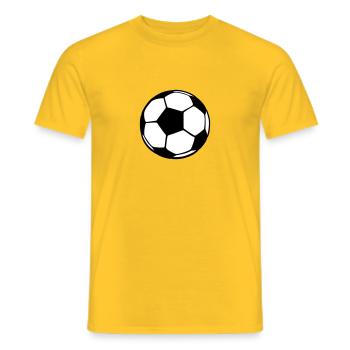 Ballon de foot - T-shirt homme - jaune - Devant - AI Model Male 178 dark (178cm)