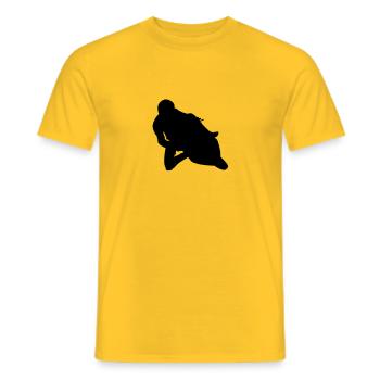 Motorradfahrer - Männer T-Shirt - Gelb - Vorne - AI Model Male 178 dark (178cm)