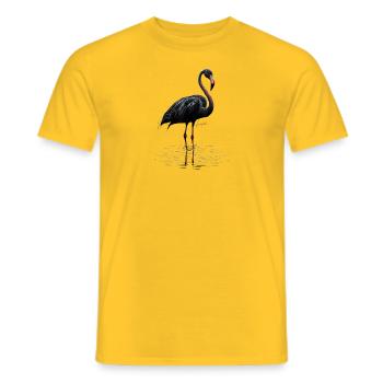 Ventilateurs de flamants roses - T-shirt homme - jaune - Devant - AI Model Male 178 dark (178cm)
