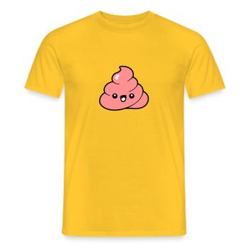 Kawaii kackhaufen Emoji - Männer T-Shirt - Gelb - Vorne - AI Model Male 178 dark (178cm)