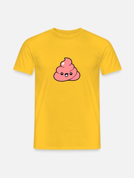 Emoji caca kawaii - T-shirt homme - jaune