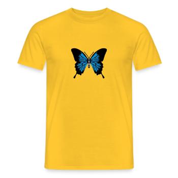 Papillon - T-shirt homme - jaune - Devant - AI Model Male 178 dark (178cm)