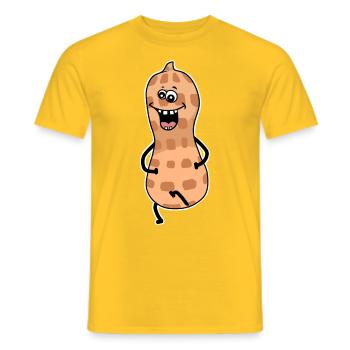 Cacahuète, Émotion, Rire, Sourire, Gaieté - T-shirt homme - jaune - Devant - AI Model Male 178 dark (178cm)