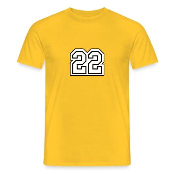 22 - T-shirt homme - jaune - Devant - AI Model Male 178 dark (178cm)
