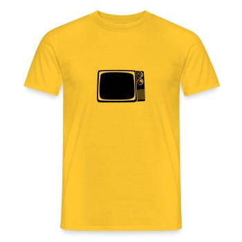 Fernseher - Männer T-Shirt - Gelb - Vorne - AI Model Male 178 dark (178cm)