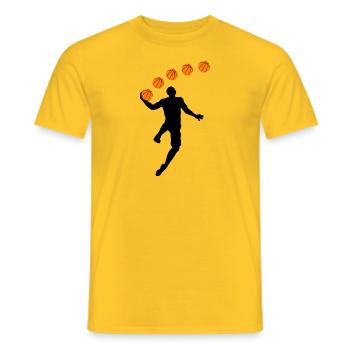 Basketteurs - T-shirt homme - jaune - Devant - AI Model Male 178 dark (178cm)
