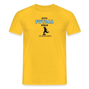 Futsal Spieler Bester Futsalspieler Geburtstag Geb - Männer T-Shirt - Gelb - Vorne - AI Model Male 178 dark (178cm)