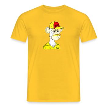 Bonnet de la Rebelle de la rue des singes - T-shirt homme - jaune - Devant - AI Model Male 178 dark (178cm)
