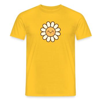 Daisy Radiant Smile - Men's T-Shirt - yellow - Front - AI Model Male 178 dark (178cm)