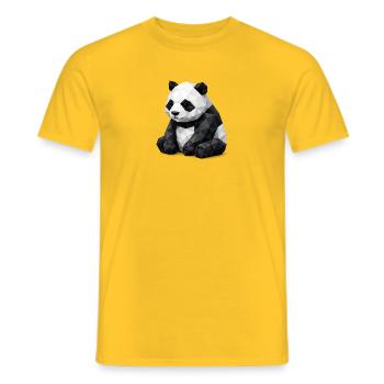 Panda Low-Poly - Männer T-Shirt - Gelb - Vorne - AI Model Male 178 dark (178cm)