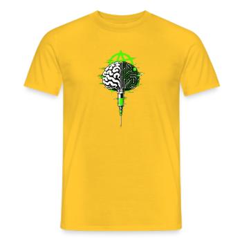 Biopolitischer Saboteur Punk Design - Männer T-Shirt - Gelb - Vorne - AI Model Male 178 dark (178cm)