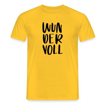 Du bist WUNDERVOLL - Männer T-Shirt - Gelb - Vorne - AI Model Male 178 dark (178cm)