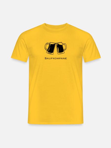 Saufkompane - Männer T-Shirt - Gelb