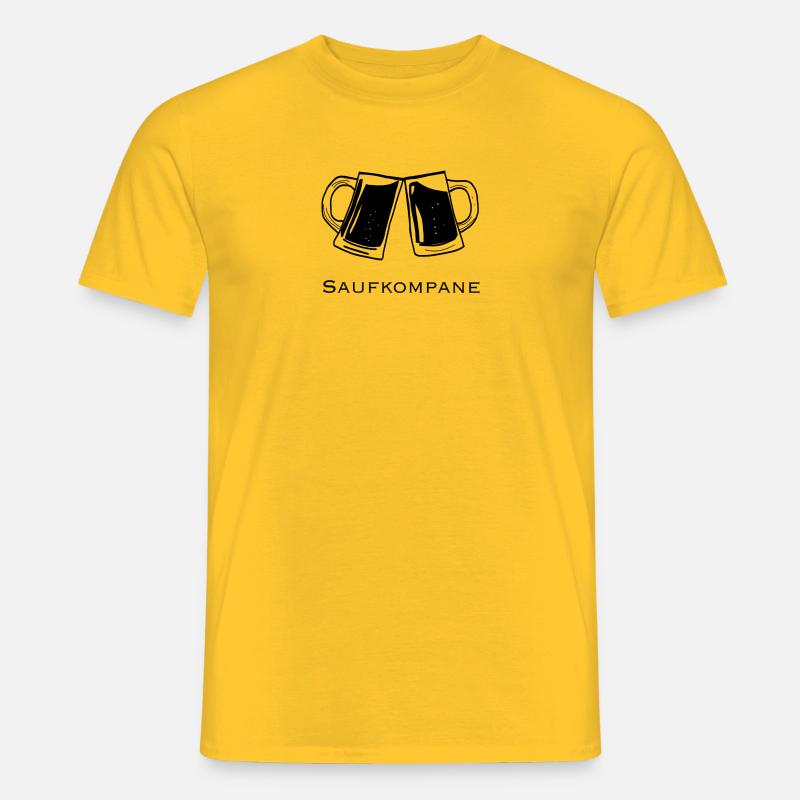Saufkompane - Männer T-Shirt - Gelb