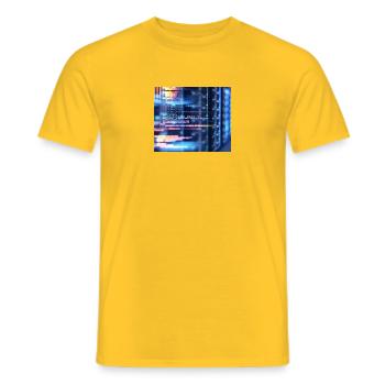 computer science - Men's T-Shirt - yellow - Front - AI Model Male 178 dark (178cm)