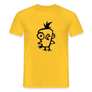 Verrücktes Huhn - Männer T-Shirt - Gelb - Vorne - AI Model Male 178 dark (178cm)