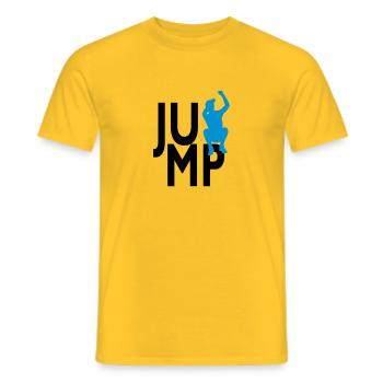 JUMP - Men's T-Shirt - yellow - Front - AI Model Male 178 dark (178cm)