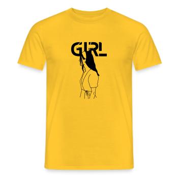 Mädchen - Männer T-Shirt - Gelb - Vorne - AI Model Male 178 dark (178cm)