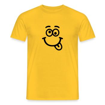 Smiley - Men's T-Shirt - yellow - Front - AI Model Male 178 dark (178cm)