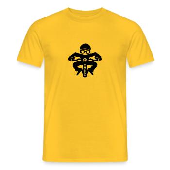Motard - T-shirt homme - jaune - Devant - AI Model Male 178 dark (178cm)