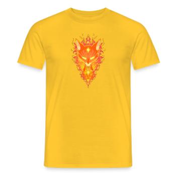 Firestar Firestar Warriors Guerrier Chats Chat - T-shirt homme - jaune - Devant - AI Model Male 178 dark (178cm)
