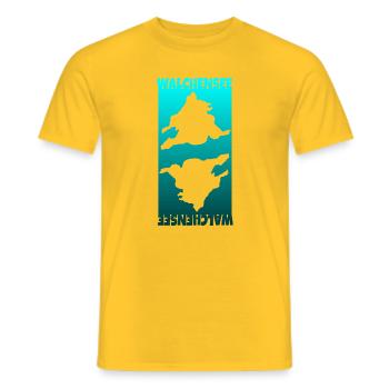 Walchensee, Geschenk der Natur - Männer T-Shirt - Gelb - Vorne - AI Model Male 178 dark (178cm)