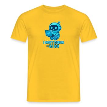 KI Debug: AI übernimmt das Debuggen - Männer T-Shirt - Gelb - Vorne - AI Model Male 178 dark (178cm)