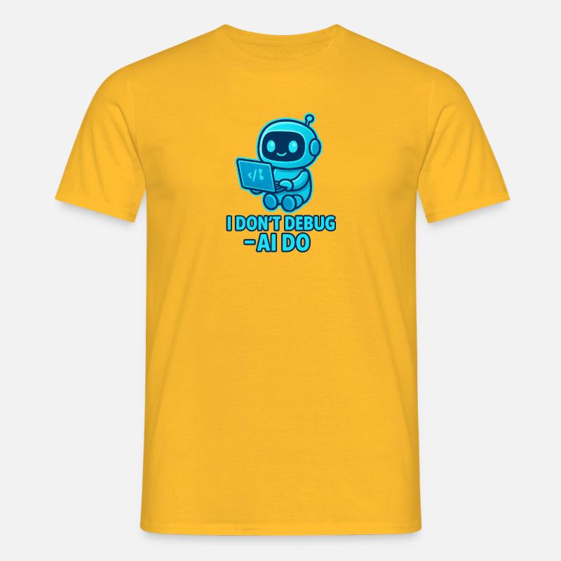 KI Debug: AI übernimmt das Debuggen - Männer T-Shirt - Gelb