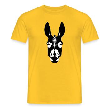 Âne / Tête - T-shirt homme - jaune - Devant - AI Model Male 178 dark (178cm)