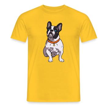 French Bulldog Lover - Männer T-Shirt - Gelb - Vorne - AI Model Male 178 dark (178cm)