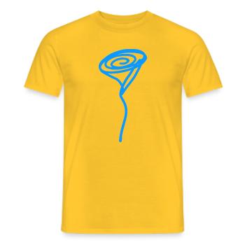 Blue Rose - Männer T-Shirt - Gelb - Vorne - AI Model Male 178 dark (178cm)