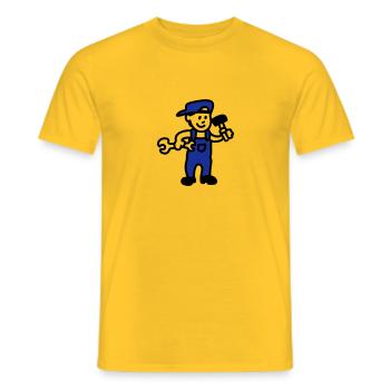 Handwerker - Männer T-Shirt - Gelb - Vorne - AI Model Male 178 dark (178cm)