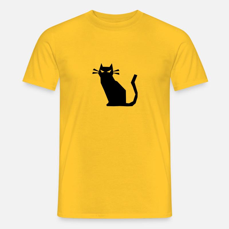 scharfe Katze böse - Männer T-Shirt - Gelb