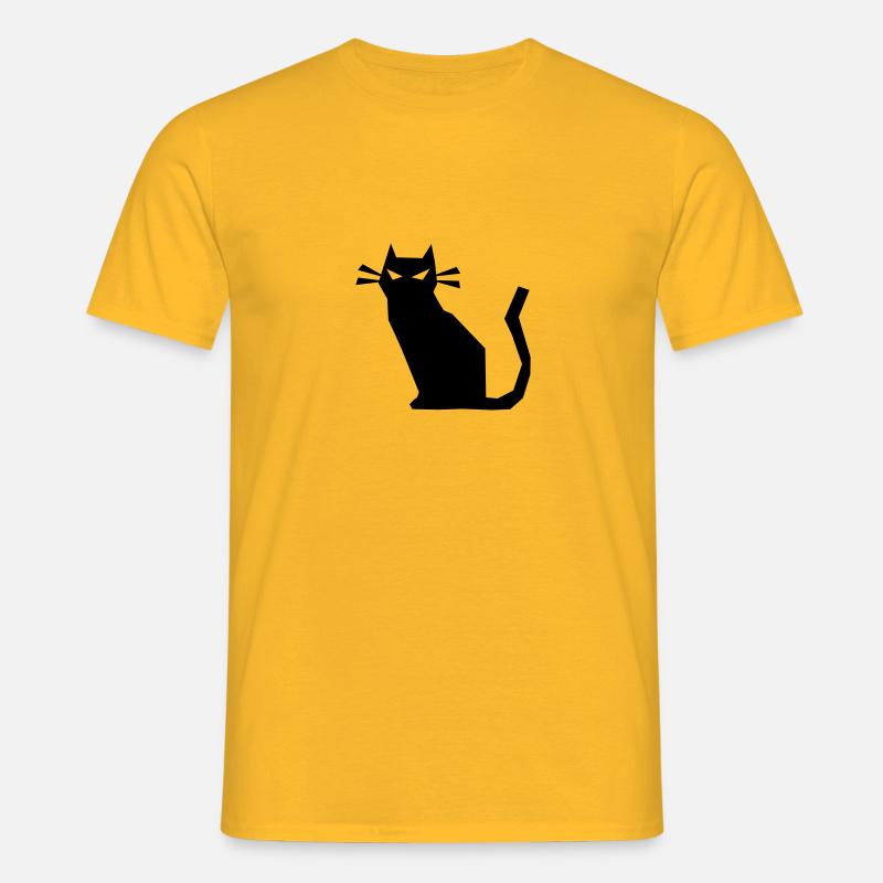 sharp cat evil - Men's T-Shirt - yellow