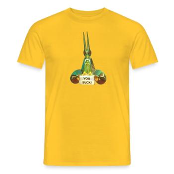 Trophy for the loser! - Men's T-Shirt - yellow - Front - AI Model Male 178 dark (178cm)