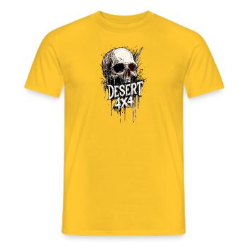 Offroad 4x4 Desert Crew Off Road - T-shirt homme - jaune - Devant - AI Model Male 178 dark (178cm)