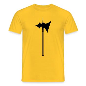 Hellebarde 1 - Men's T-Shirt - yellow - Front - AI Model Male 178 dark (178cm)