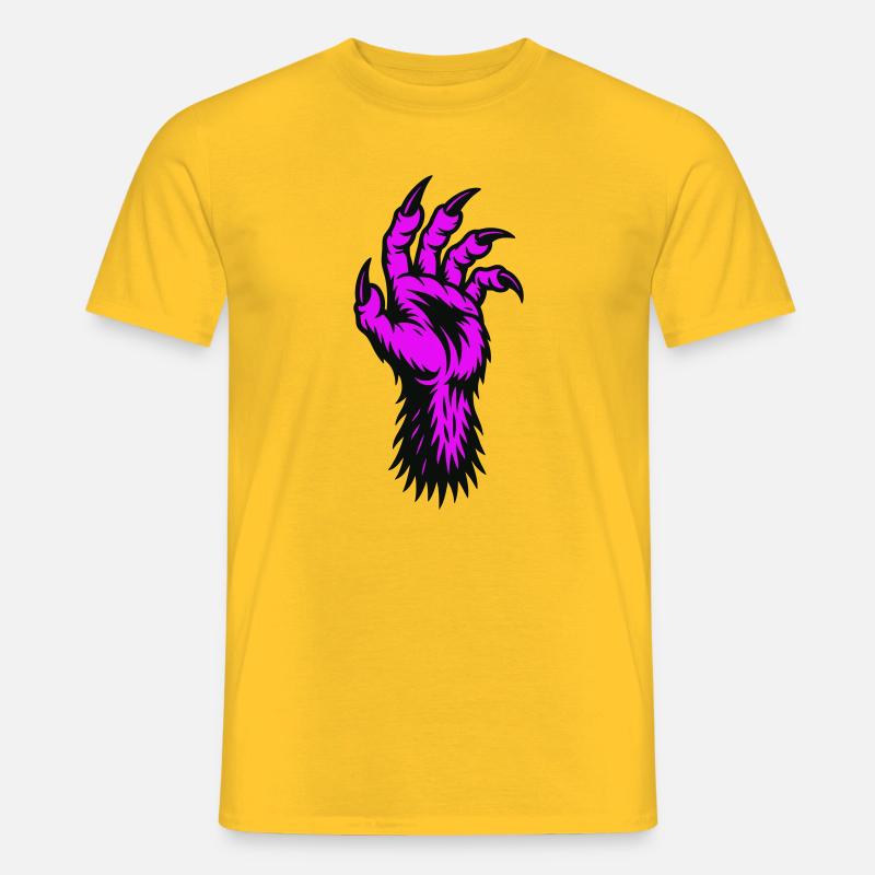 Werwolf Hand - Männer T-Shirt - Gelb