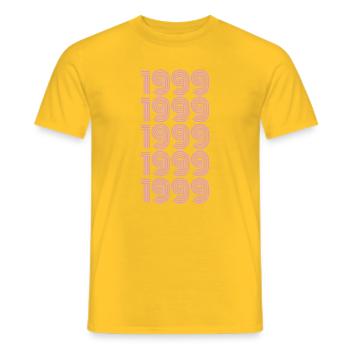 1999 - T-shirt homme - jaune - Devant - AI Model Male 178 dark (178cm)