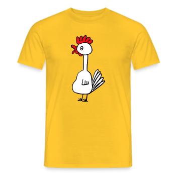 Les enfants poulets minimalistes - T-shirt homme - jaune - Devant - AI Model Male 178 dark (178cm)