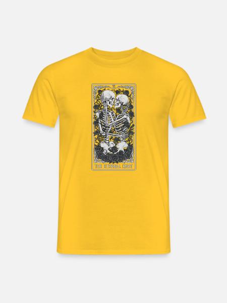 EwigerKnoten Skelett-Duett - Männer T-Shirt - Gelb