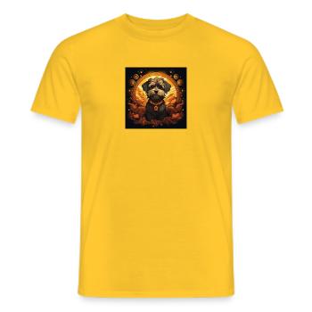 Shirt Dog - Männer T-Shirt - Gelb - Vorne - AI Model Male 178 dark (178cm)